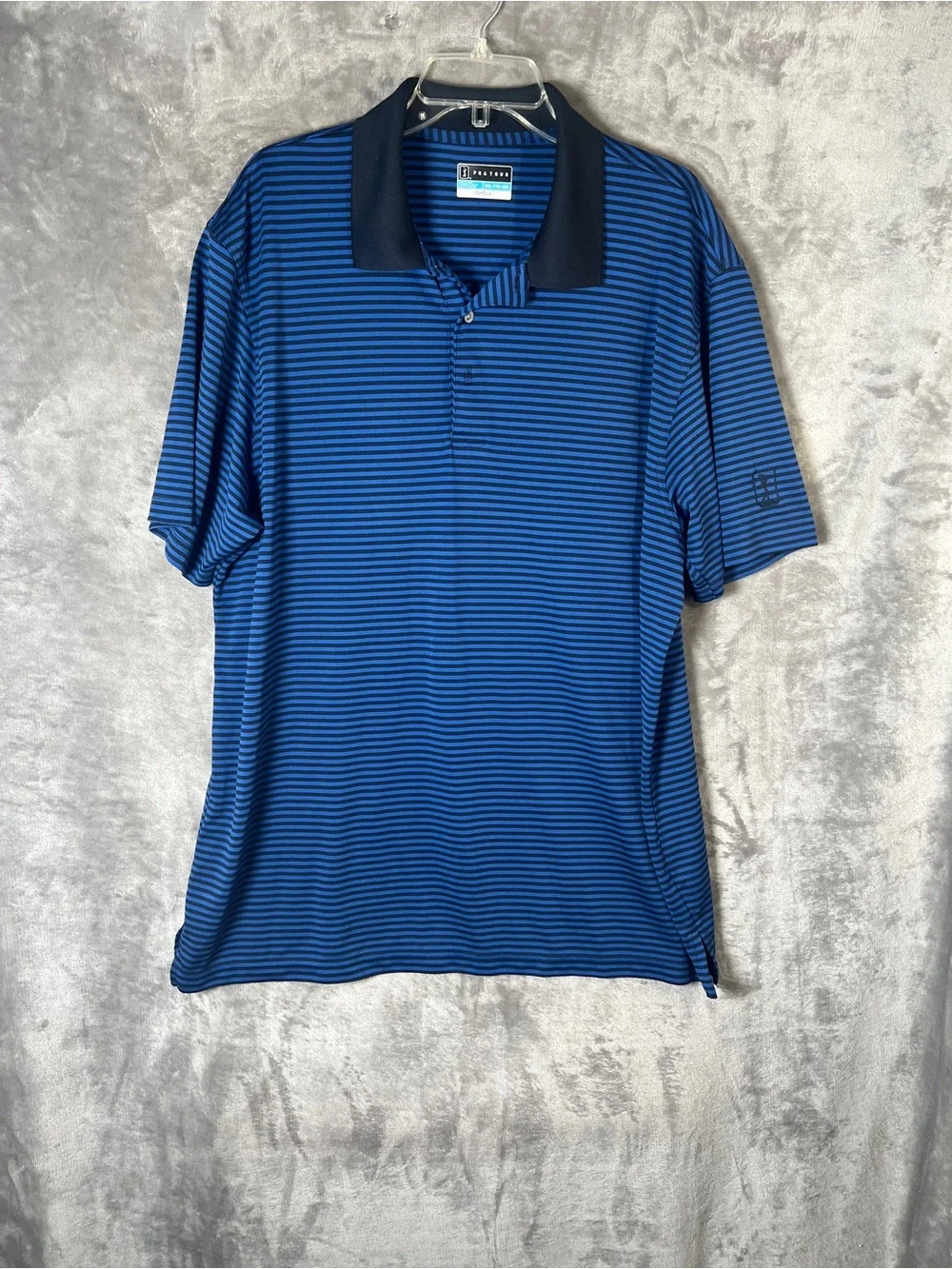 Navy and Royal Blue Striped Polo